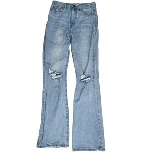 Pistola high rise distressed flare jeans size 28 inseam 32”